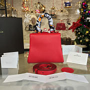 CohotBag delvaux mini brillant satchel grained calfskin leather red 1503 - 4