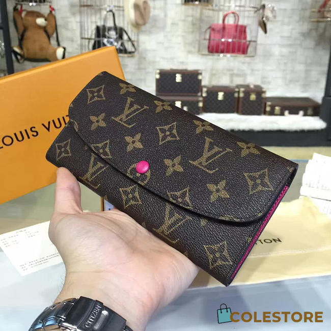 louis vuitton emilie wallet CohotBag  fuchsia 3575 - 1