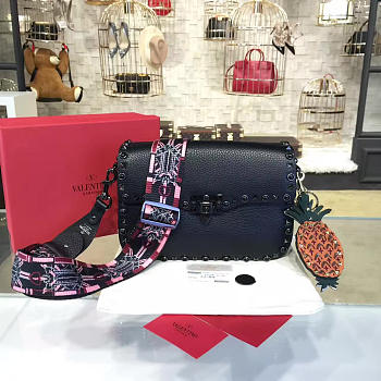Valentino Guitar Rockstud Rolling Cross Body Bag 4684