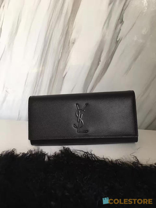 YSL Monogram Kate Clutch Grain De Poudre Embossed Leather 4956 - 1