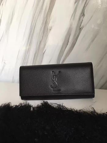 YSL Monogram Kate Clutch Grain De Poudre Embossed Leather 4956