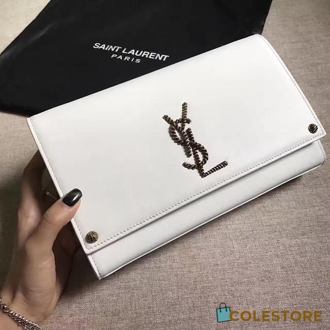 YSL Monogram Kate White 4964 - 1