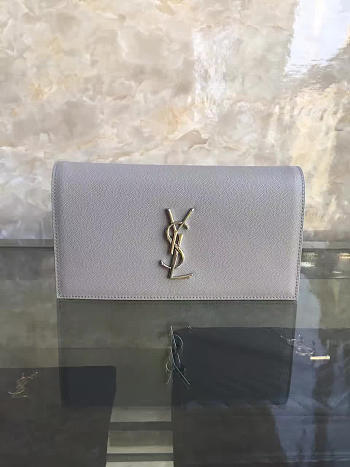 YSL Monogram Kate Clutch Grain De Poudre Embossed Leather 4967