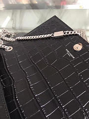 YSL Monogram Kate Sliver Tassel In Embossed Cocodile Shiny Leather 5033 - 4