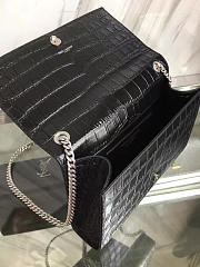 YSL Monogram Kate Sliver Tassel In Embossed Cocodile Shiny Leather 5033 - 3