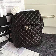 chanel caviar quilted lambskin backpack black silver hardware - 1