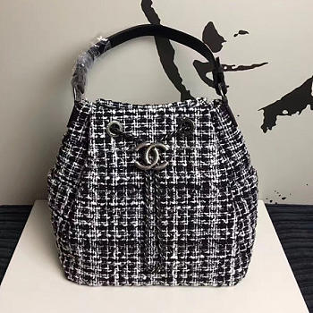 Chanel Black & White Bucket Bag Greena A13042 VS05802