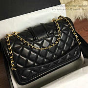 Chanel Quilted Lambskin Gold-Tone Metal Flap Bag Black A91365 VS03475 - 3