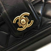 Chanel Quilted Lambskin Gold-Tone Metal Flap Bag Black A91365 VS03475 - 4