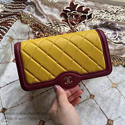 Chanel Lambskin Mini Chain Wallet Yellow A81024 VS 00762 - 6