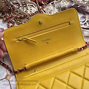 Chanel Lambskin Mini Chain Wallet Yellow A81024 VS 00762 - 4