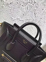 CohotBag celine nano luggage shoulder bag in black smooth calfskin 1008 - 4