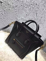 CohotBag celine nano luggage shoulder bag in black smooth calfskin 1008 - 6