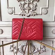 Gucci GG Mermont Wallet Chain in Red 20x4x14.5 cm - 2