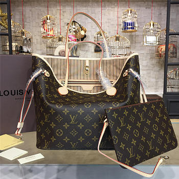  louis vuitton neverfull CohotBag  mm monogram beige 3294