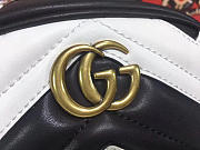 Gucci GG Marmont Matelassé Leather Belt Bag Black/White 476434 - 3