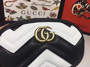 Gucci GG Marmont Matelassé Leather Belt Bag Black/White 476434 - 5