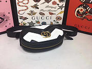 Gucci GG Marmont Matelassé Leather Belt Bag Black/White 476434 - 6