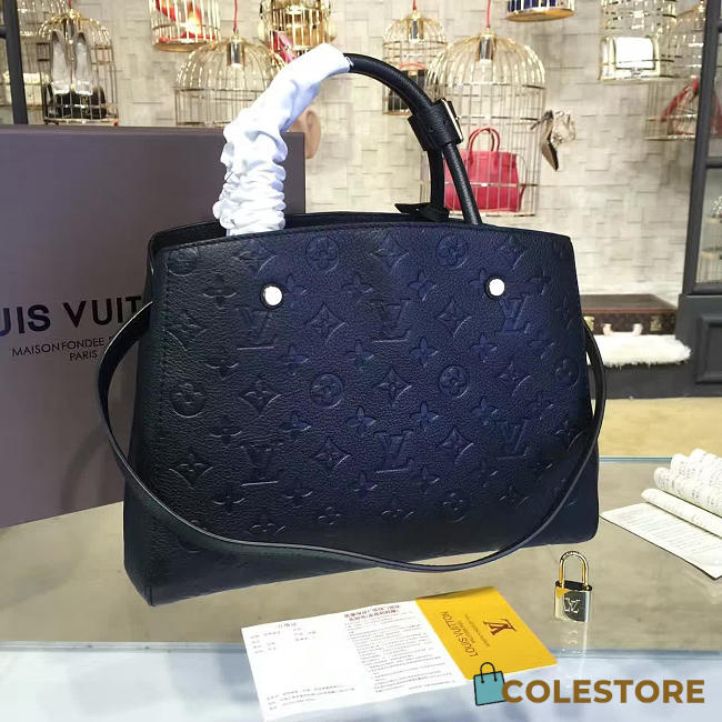 CohotBag Louis Vuitton Montaigne MM noir 33cm - 1