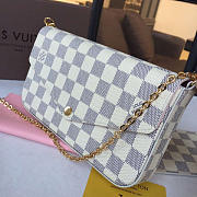 Louis Vuitton Pochette Felicie Damier Azur Canvas 3704 - 6