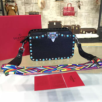 Valentino Guitar Rockstud Rolling Cross Body Bag 4596