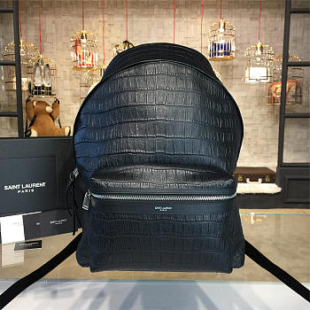 YSL Monogram Backpack Black 4790