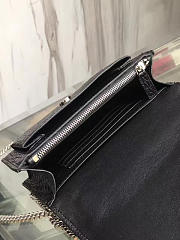 YSL Sunset Chain Wallet In Crocodile Embossed Shiny Leather 4843 - 2