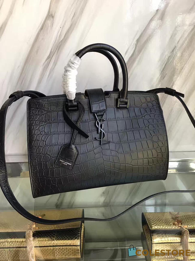 YSL Smal In Embossed Crocodile Shiny Leather Cabas 5108 - 1