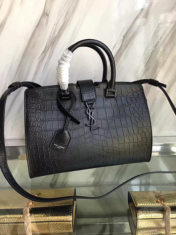 YSL Smal In Embossed Crocodile Shiny Leather Cabas 5108