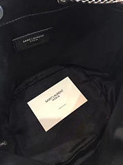 YSL Crocodile Embossed Leathe Bucket Bag Black 5136 - 5