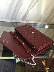 YSL Envelop Satchel Wine Red 5137 - 3
