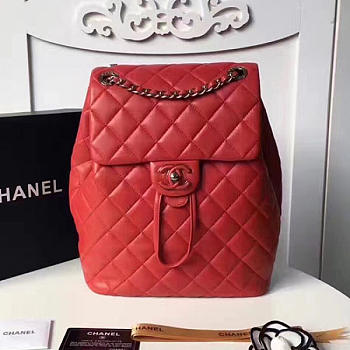 Chanel Caviar Quilted Lambskin Backpack Red 170303 VS07838