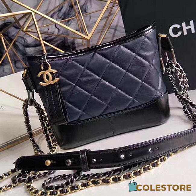 Chanel's Gabrielle Small Hobo Bag Navy Blue A91810 VS04090 - 1