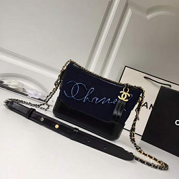 cChanel's Gabrielle Large Hobo Bag Blue 20cm