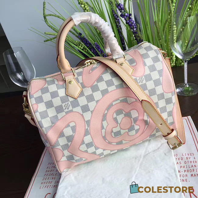CohotBag louis vuitton speedy damier azur canvas pink - 1