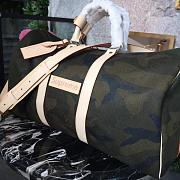 Louis Vuitton & Supreme Duffle Bag Keepall Green 45 3741 - 3