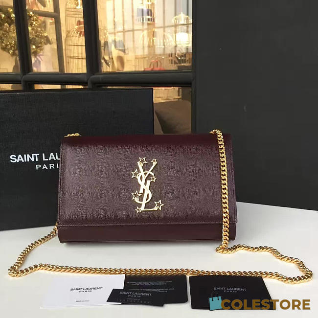 YSL Monogram Kate Star Grain De Poudre Embossed Leather 4757 - 1