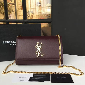 YSL Monogram Kate Star Grain De Poudre Embossed Leather 4757