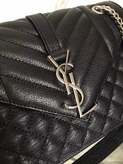 YSL Envelope Medium Bag Black - 4