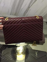 YSL Gold Monogram College Wine Red 5082 - 3