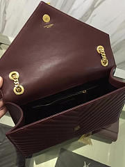 YSL Gold Monogram College Wine Red 5082 - 6