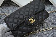 Colestore Chanel Caviar Leather Flap Bag With Gold/Silver Hardware Black 20cm  - 4