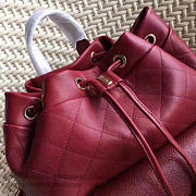 Chanel Calfskin And Caviar Backpack Burgundy A98235 VS02174 - 6