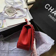 Chanel Caviar Quilted Lambskin Flap Bag With Top Handle Red A93752 VS09681 - 3
