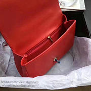 Chanel Caviar Quilted Lambskin Flap Bag With Top Handle Red A93752 VS09681 - 4