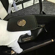 Chanel Calfskin Large Shopping Bag Black A69929 VS08388 - 6