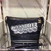 Chanel's Gabrielle Large Hobo Bag Blue & Black  A93824 AS03651 - 2