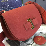 CohotBag delvaux calfskin mini le mutin saddle bag red 1501 - 3