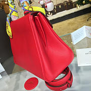 Delvaux Silk Ribbon Mm Brillant Satchel Red 1514 - 5