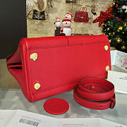 Delvaux Silk Ribbon Mm Brillant Satchel Red 1514 - 6